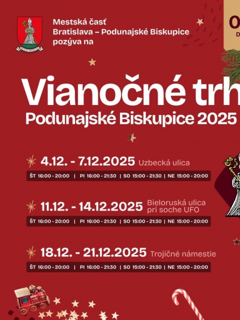Biskupické vianočné trhy 2025 na Uzbeckej
