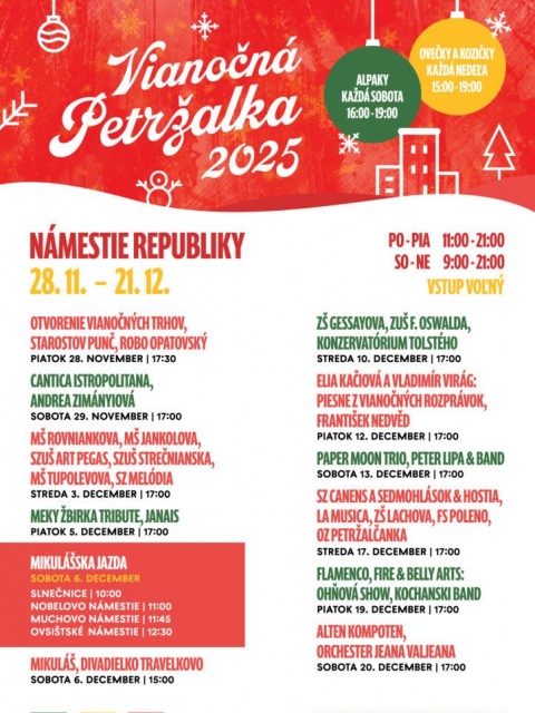 Vianočné trhy Petržalka